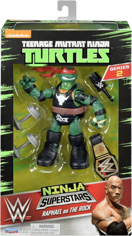 Teenage Mutant Ninja Turtles Nickelodeon WWE Superstars Raphael as The Rock Action Figure
