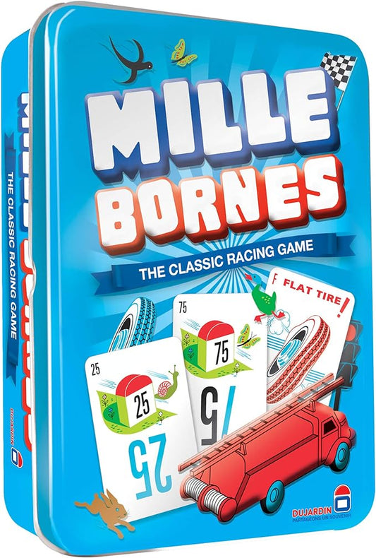 Mille Bornes Classic Racing Game, 2-6 Players, Ages 7 and Up, 20 Minute Playtime