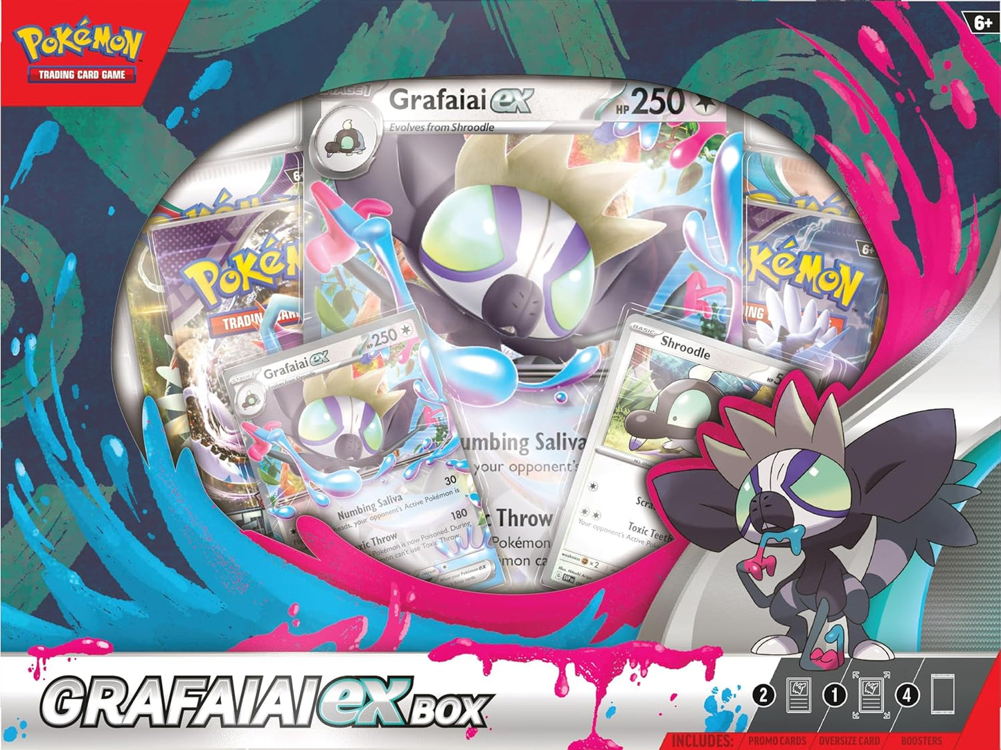 Pokemon TCG: Grafaiai ex Box - 4 Packs, Promo