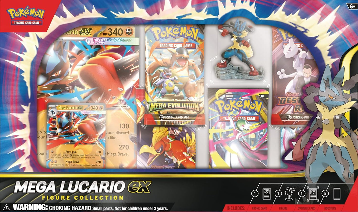 Pokemon TCG: Mega Lucario ex Figure Collection - 5 Packs - Presale Ships 11/07/2025