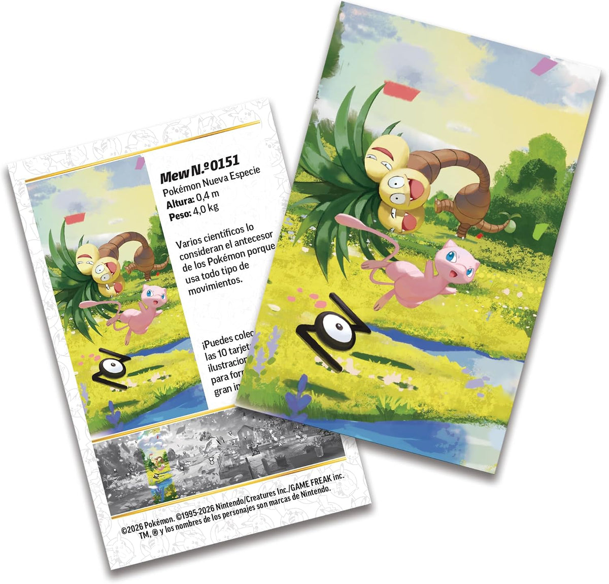 Pokémon: 30th Anniversary Celebration Mini Tin - Mew & Alolan Exeggutor (1 Sticker, 1 Illustrated Card and 2 Upgrade Envelopes)