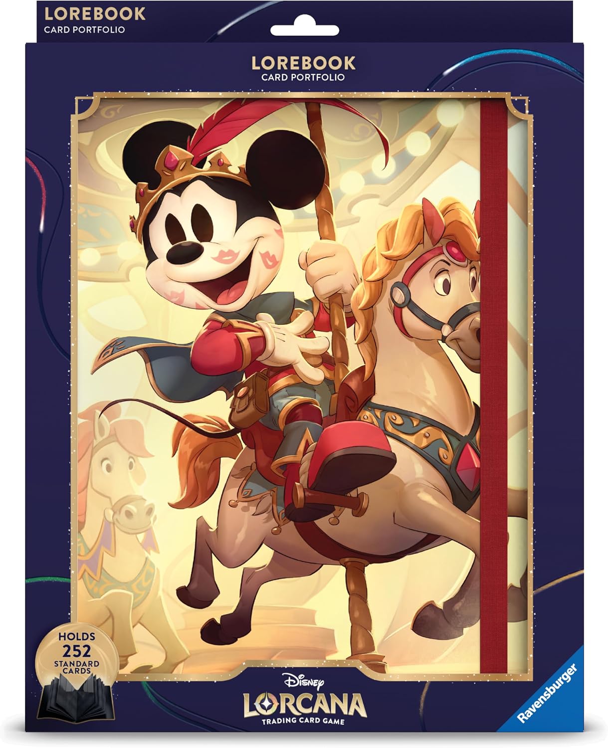 Ravensburger Disney Lorcana TCG Portfolio Featuring Mickey and Minnie Mouse Artwork from Fabled Set - Holds Up to 252 Cards - Premium Storage - Ideal for Collectors & Players - Ages 8+