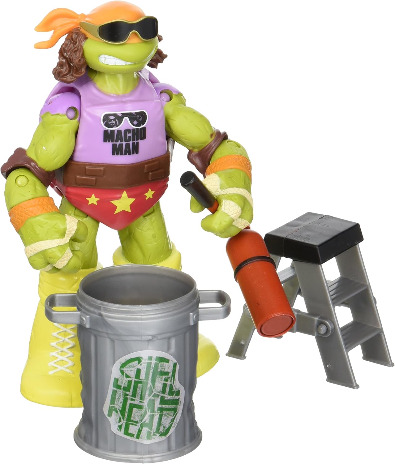 WWE Michelangelo as Macho Man Teenage Mutant Ninja Turtles TMNT Ninja Superstars Playmates Toy Wrestling Action Figure