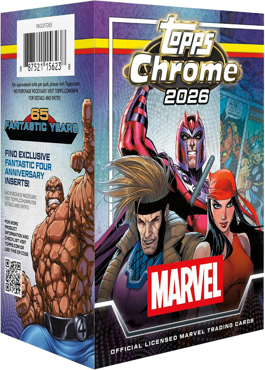 2026 Topps Chrome Marvel Comics – Value Blaster Box