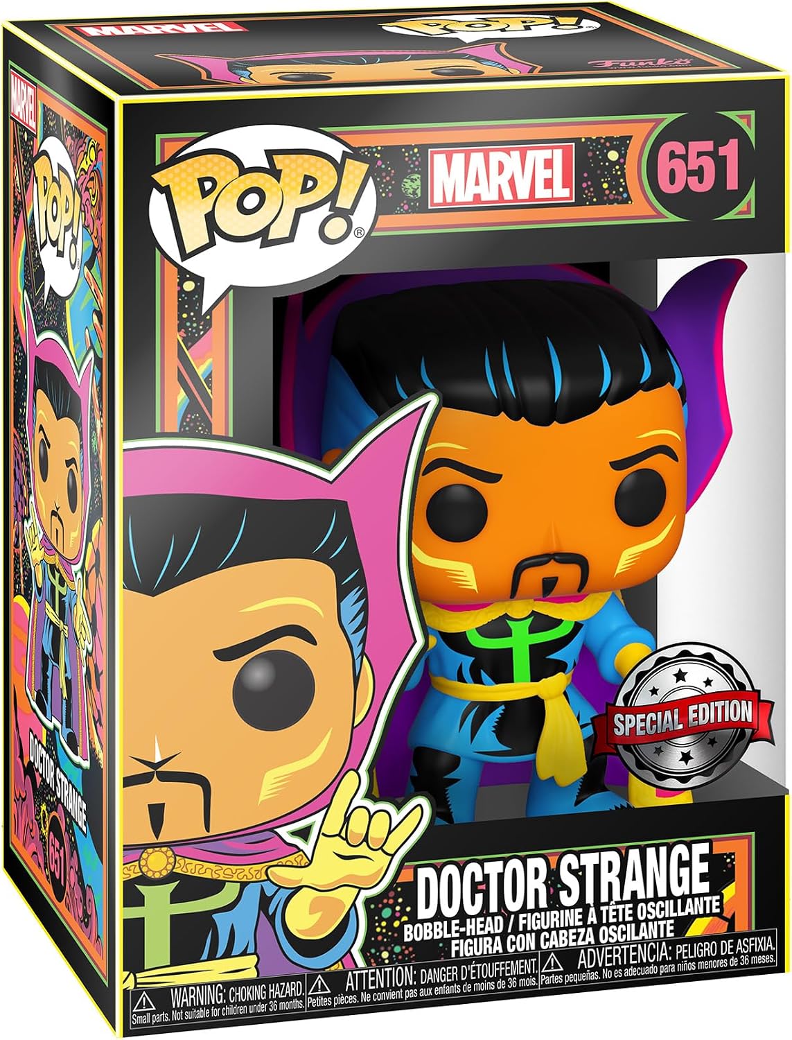 Funko POP! Marvel: Black Light - Dr. Doctor Strange - Marvel Comics - Collectable Vinyl Figure - Gift Idea - Official Merchandise - Toys for Kids & Adults - Comic Books Fans