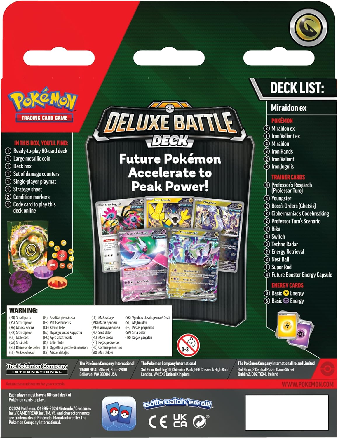 Pokémon TCG: Miraidon ex Deluxe Battle Deck (Ready-to-play 60-card deck & Accessories)