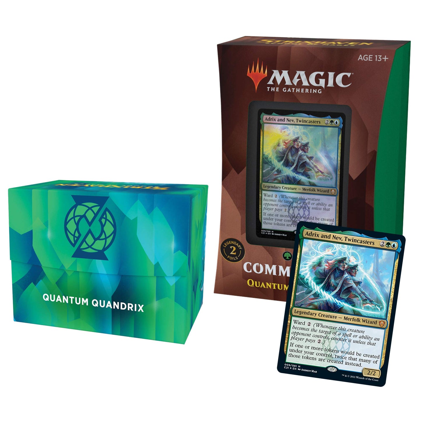 Magic The Gathering Strixhaven Commander Deck  Quantum Quandrix (Blue-Green)