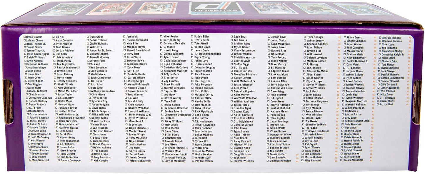 2025 Panini Donruss NFL Football Retail Factory Set – Complete 400-Card Set with 100 Rated Rookies