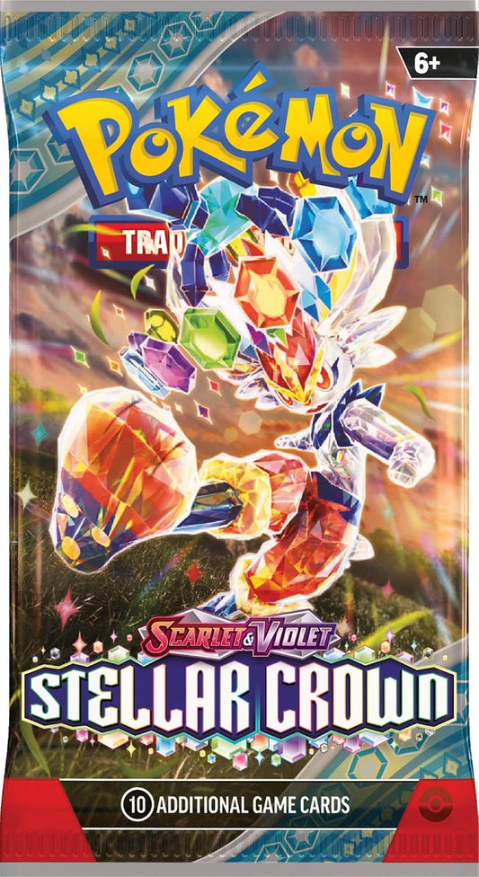 Pokemon TCG: Scarlet & Violet Stellar Crown Booster Pack - 10 Cards