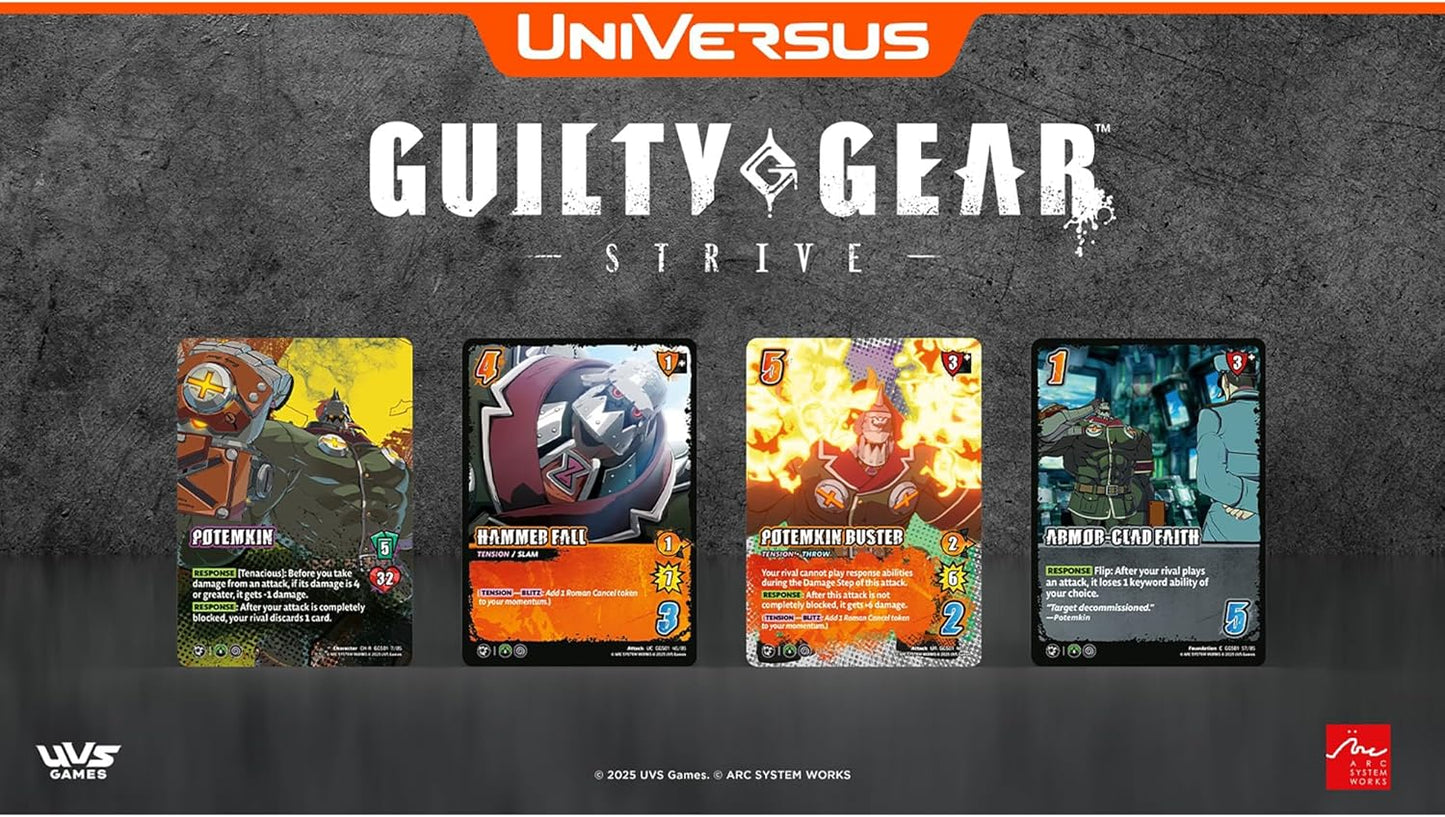 UniVersus: Guilty Gear - Strive - Blitz Box - 12 Blitz Packs (11 Cards Ea), Battle Deck-Building Trading Card Game, Randomly Assorted, TCG Collectible