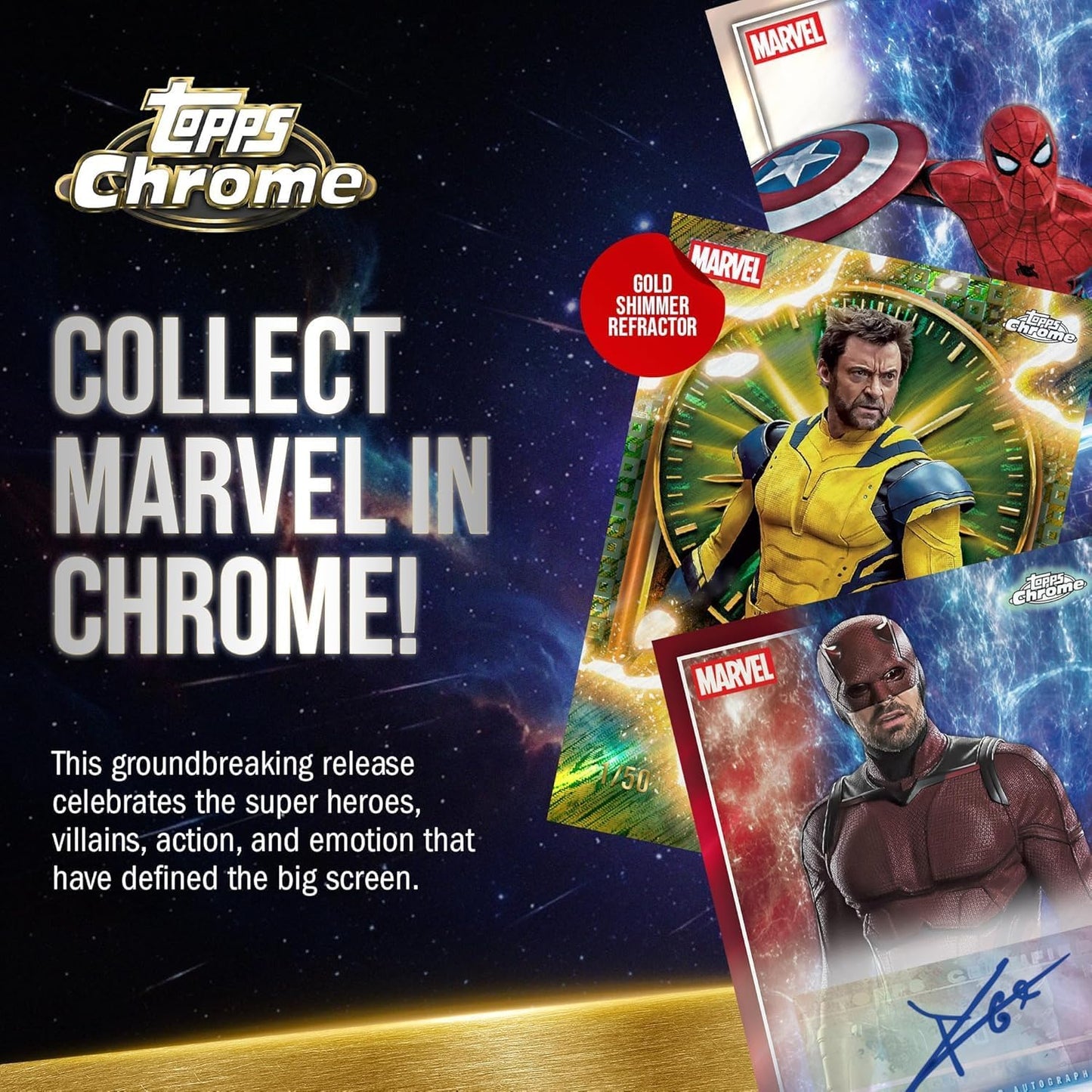 2025 Topps Marvel Studios Chrome - Hobby Box - Look for Autographs and Sketches