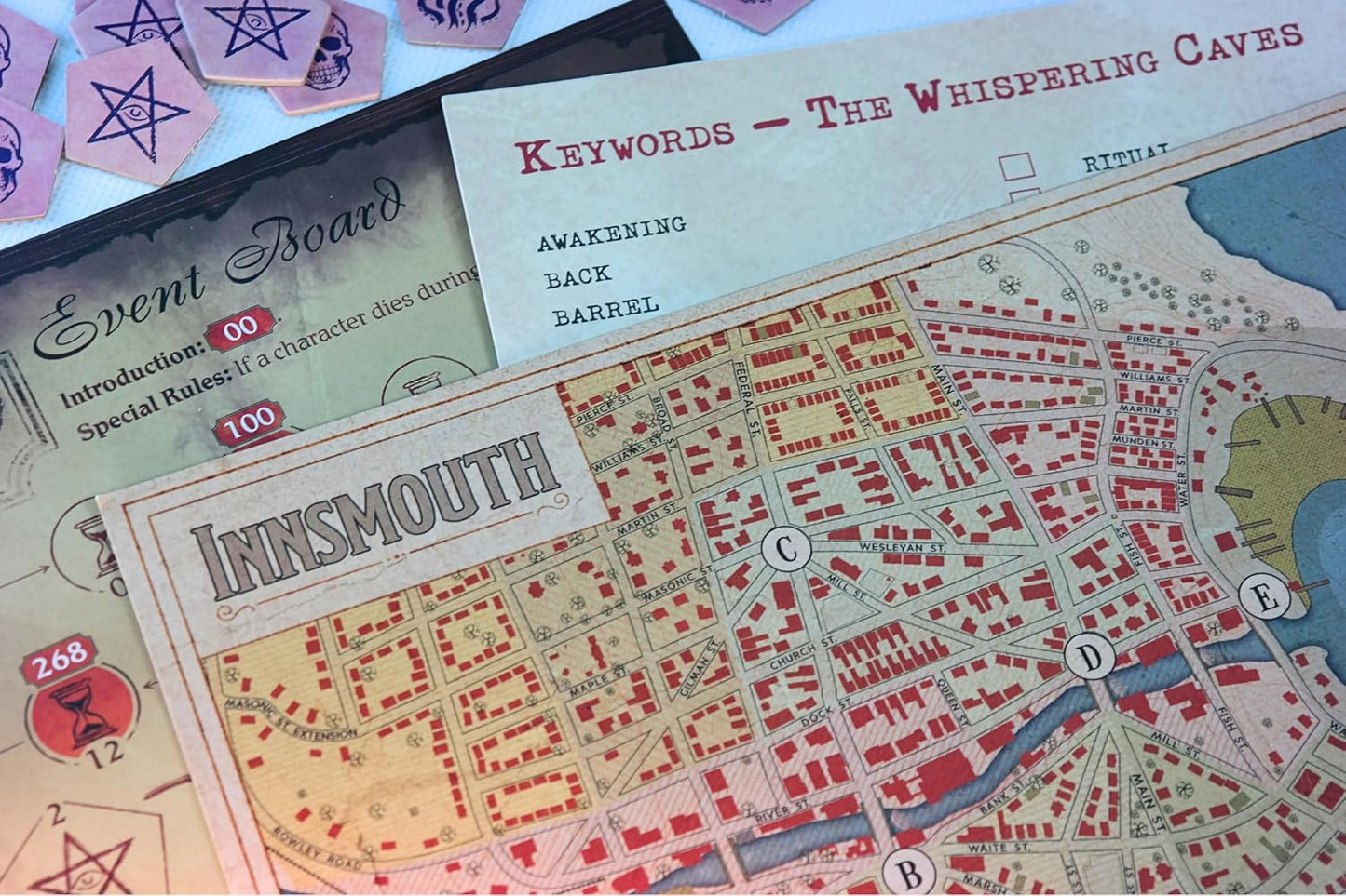 Miskatonic Tales: Journey to Innsmouth by Chaosium Inc. | Ages 14+ | 1-4 Players | 90-180 Minute Playing Time | Storytelling Board Game