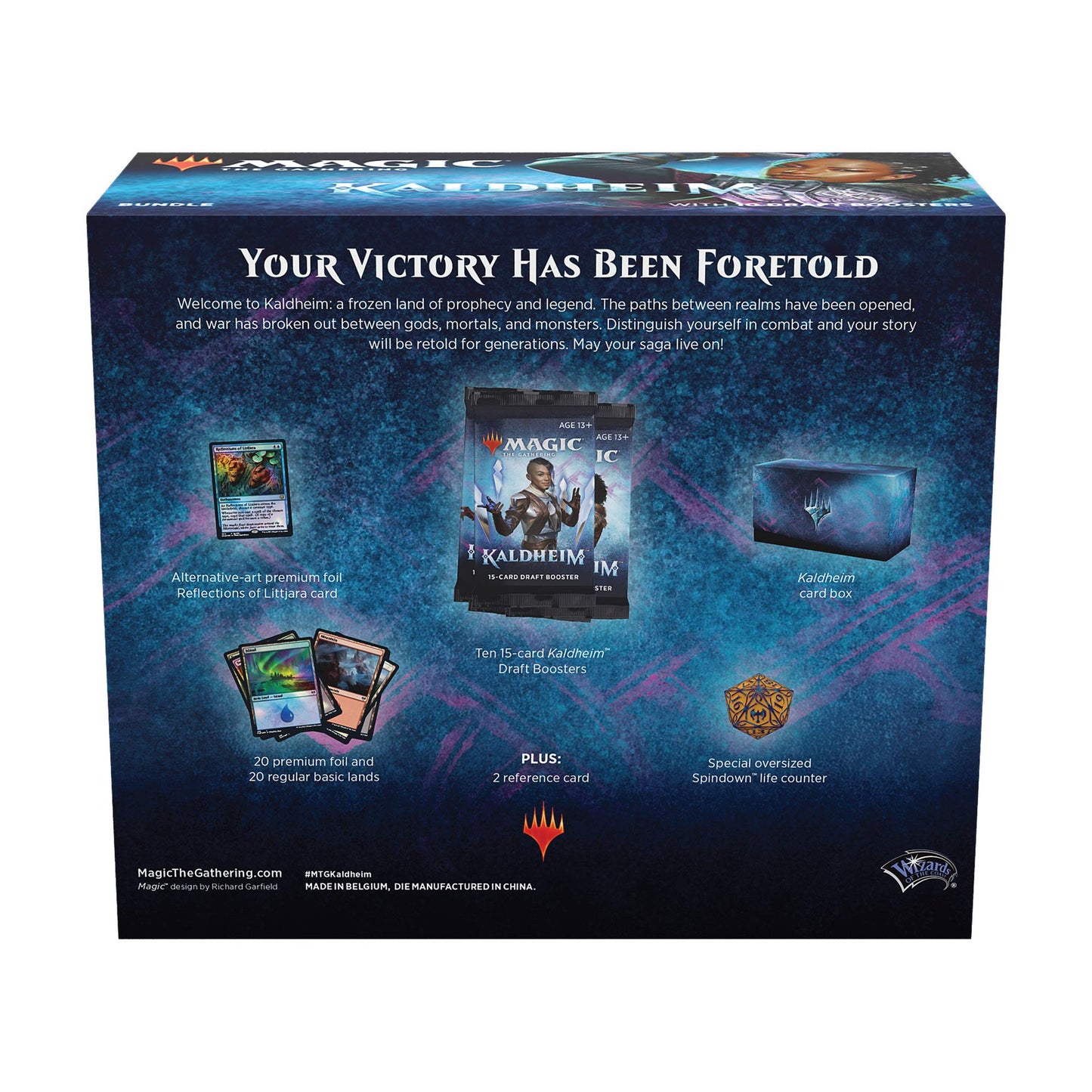 Magic The Gathering Kaldheim Bundle | 10 Draft Boosters (150 Magic Cards) + Accessories