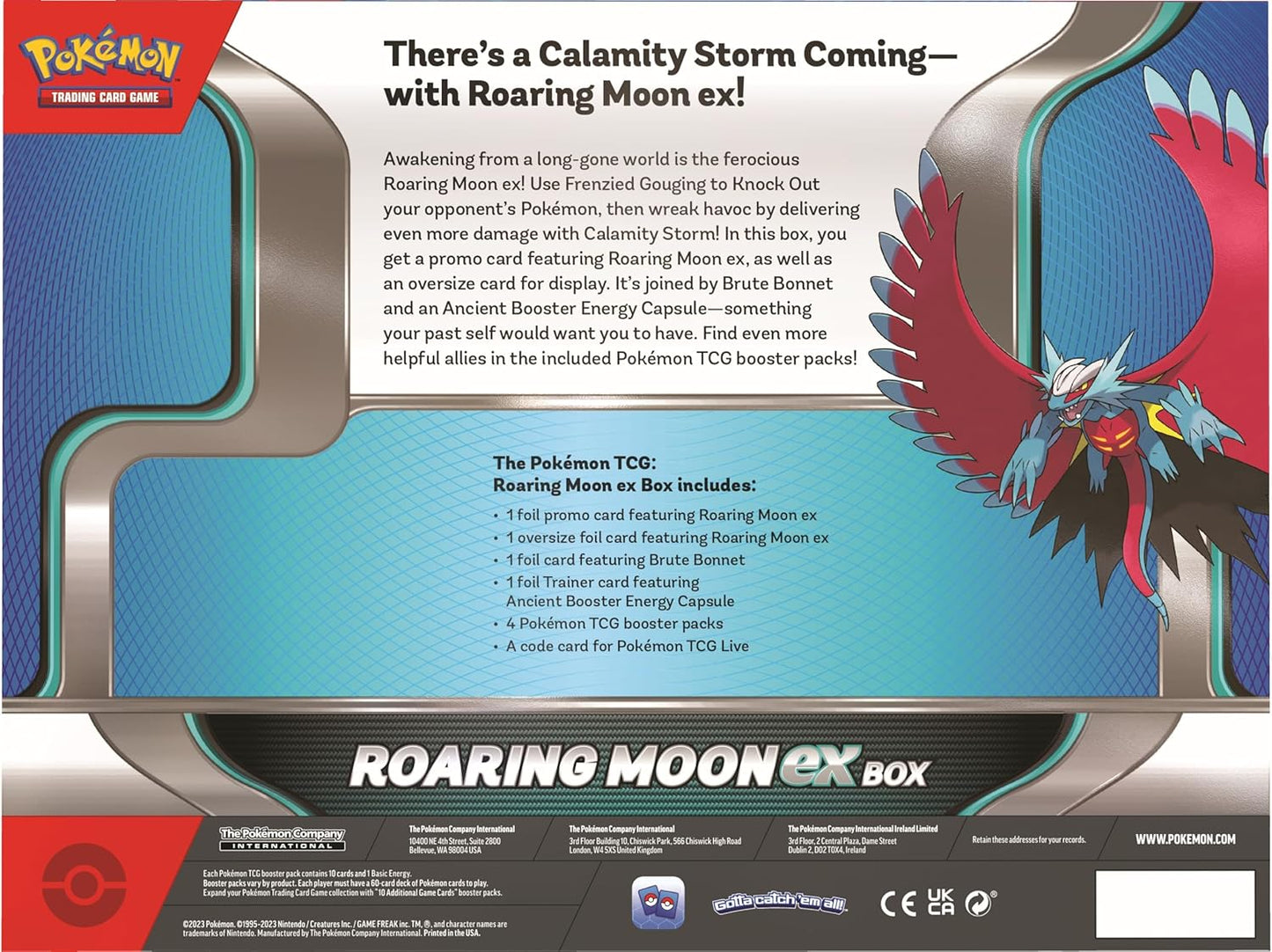 Pokemon TCG: Roaring Moon or Iron Valiant ex Box (One at Random)