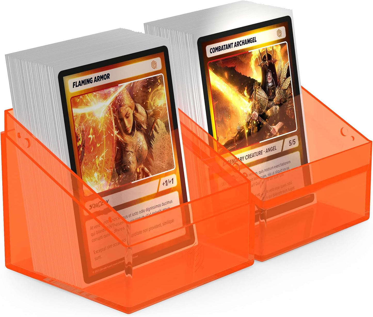 Ultimate Guard Boulder 100+ Clear, Deck Case for 100 Double-Sleeved TCG Cards, Poppy Topaz, Secure & Durable Storage for Trading Card Games, Transparent