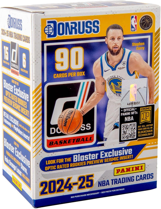 2024–25 Panini Donruss Basketball Blaster Box – Official NBA Trading Cards – Includes Rated Rookies, Inserts & Parallels – Sealed Retail Box