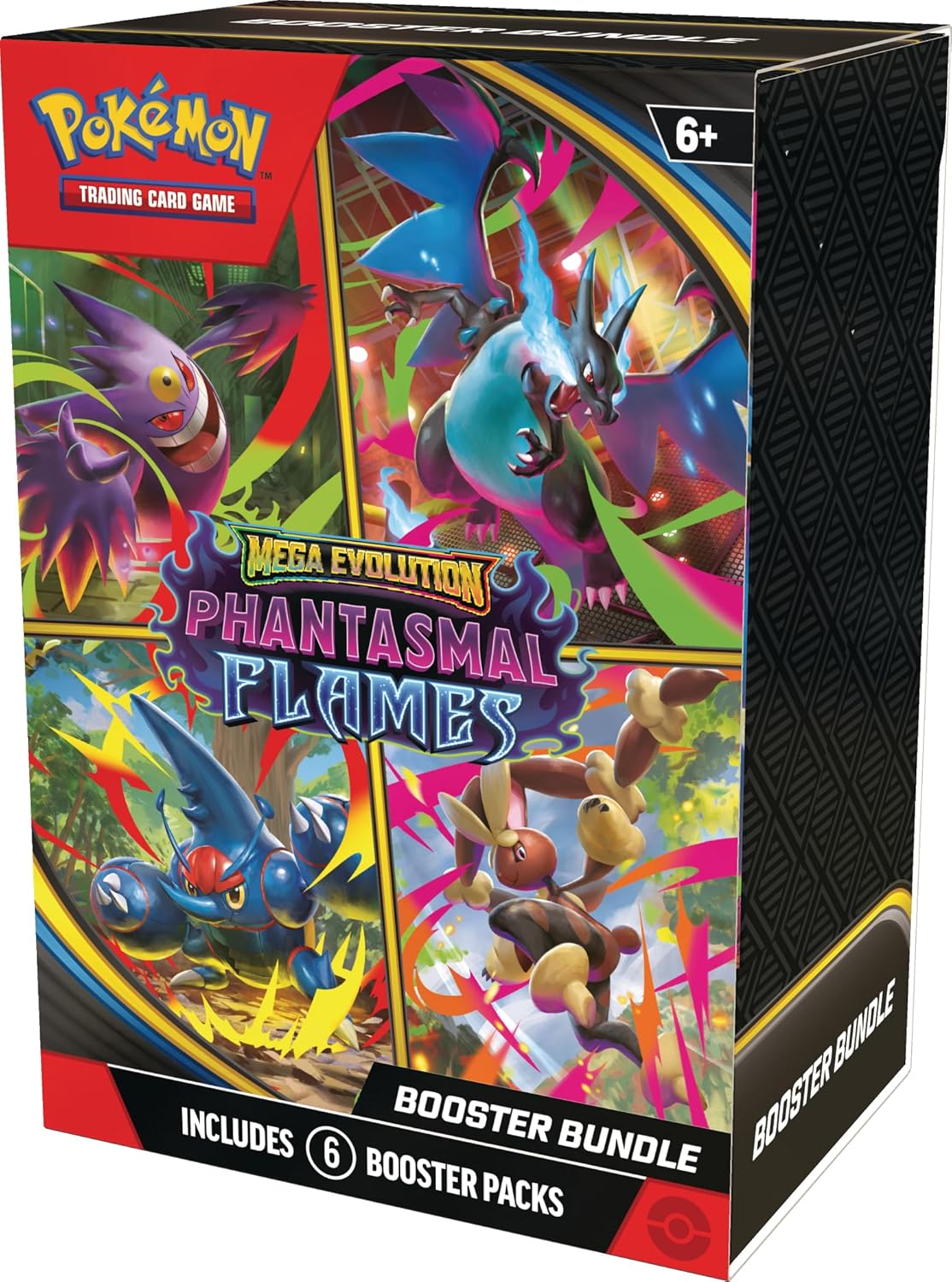 Pokemon TCG: Mega Evolution - Phantasmal Flames Booster Bundle - 6 Packs - Presale Ships 11/14/2025