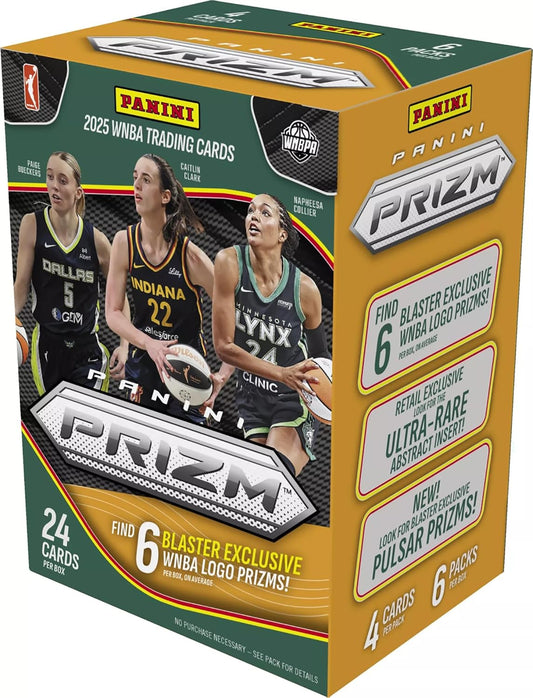 2025 Panini Prizm Exclusive WNBA Trading Card 6-Pack Blaster Box (6 Blaster Exclusive WNBA Logo Prizms)