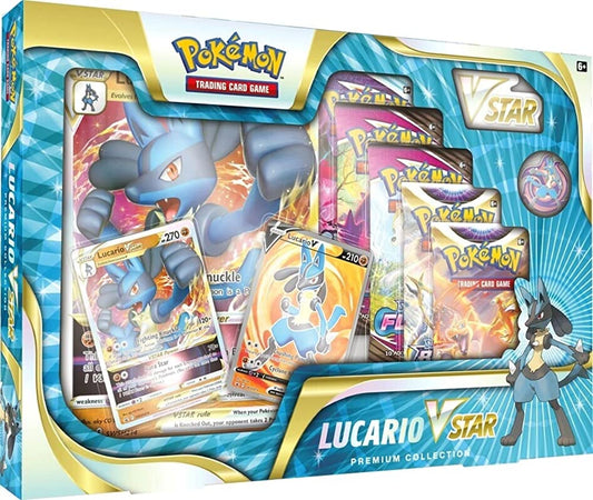 Pokémon TCG: Lucario VSTAR Premium Collection (2 Foil Promo Cards & 5 Booster Packs)