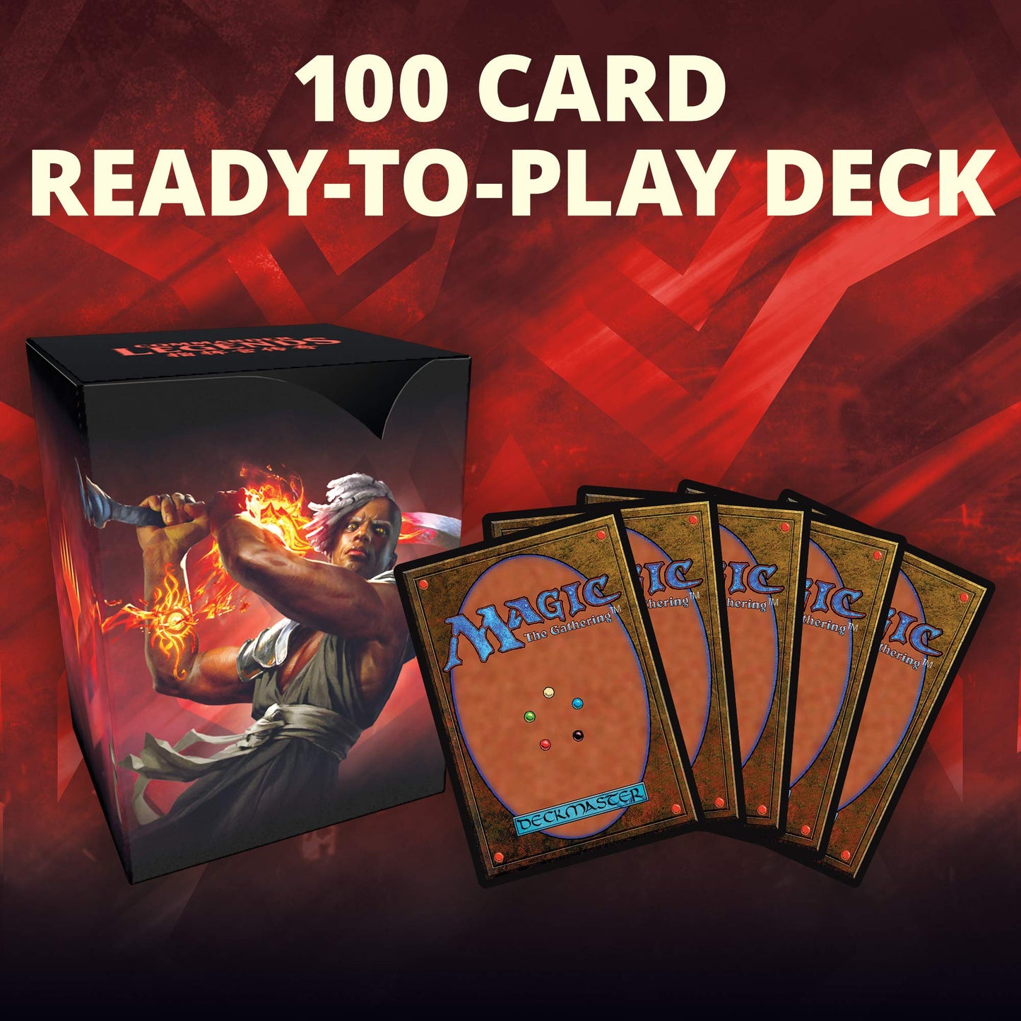 Magic: The Gathering Commander Legends Commander Deck  Arm for Battle | 100 Card Ready-to-Play Deck | 1 Foil Commander | Red-White, C78590000