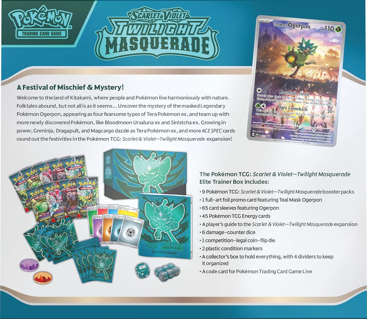 Pokemon TCG: Scarlet & Violet—Twilight Masquerade Elite Trainer Box