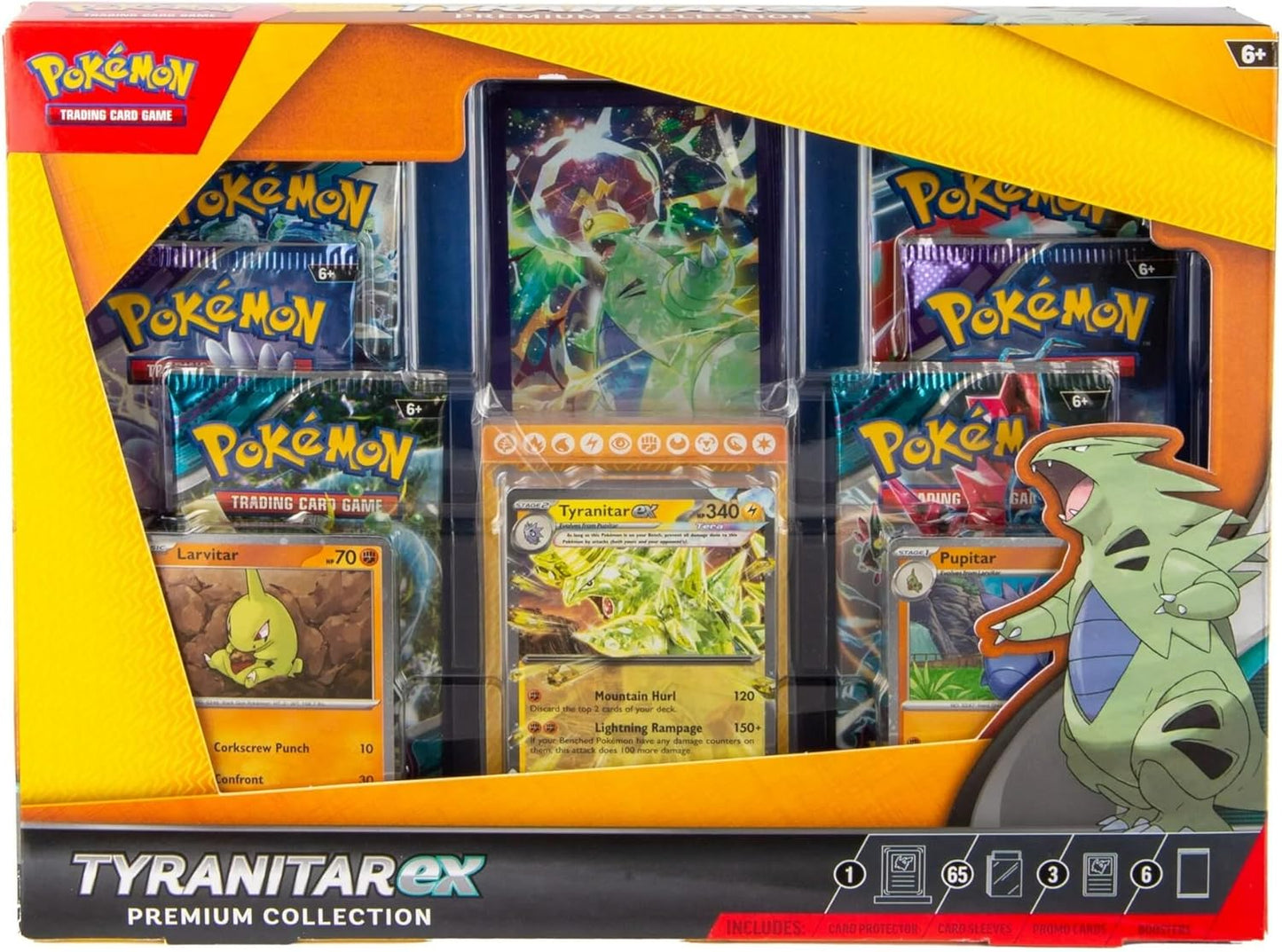 Pokemon TCG: Tyranitar Ex Premium Collection Box - 6 Packs, Promos
