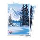 Ultra PRO - Bob Ross Winter Paradise 105ct APEX™ Deck Protector Sleeves, Bob Ross Collectibles, Art-Themed Card Sleeves, Trading Card Accessories, Vibrant Card Sleeves