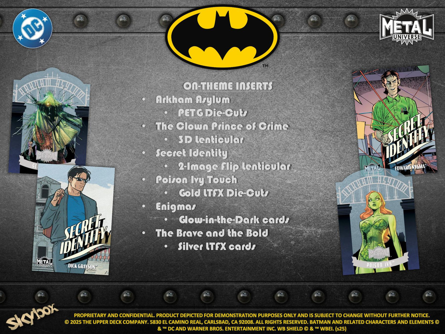 Upper Deck 2025 Batman Skybox Metal Universe 12-Pack Hobby Box