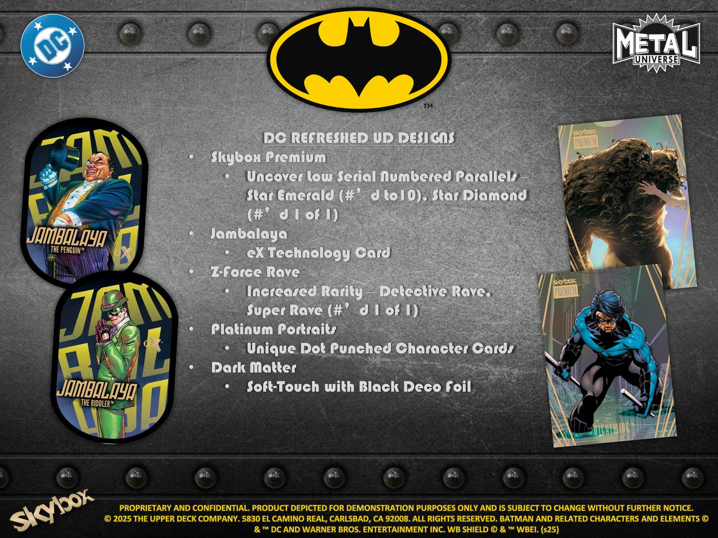 Upper Deck 2025 Batman Skybox Metal Universe 12-Pack Hobby Box