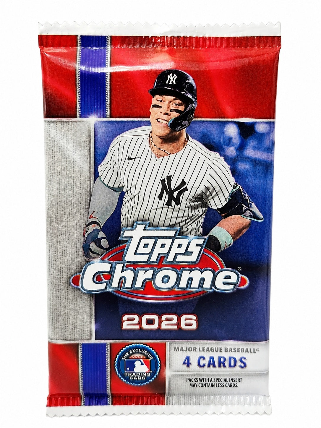 2026 Topps Chrome Baseball Trading Cards Blaster Pack – 4 Cards