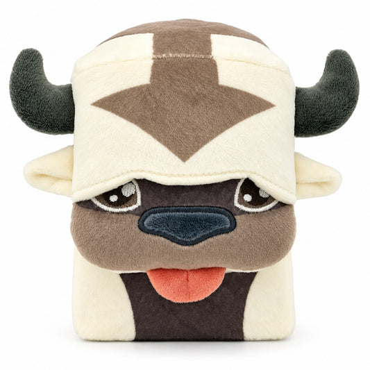 Gatherers' Tavern Magic: The Gathering Avatar: The Last Airbender Appa ARTY Deck Box – Holds 100+ Double-Sleeved Cards, Plush Card Storage with Adjustable Strap
