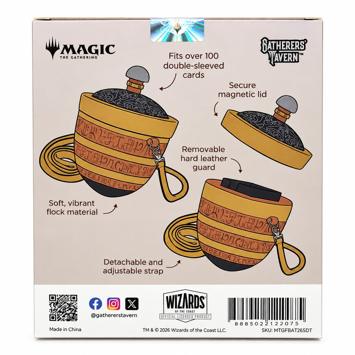 Gatherers’ Tavern Magic: The Gathering Sensei’s Divining Top ARTY Deck Box – Holds 100+ Double-Sleeved Cards