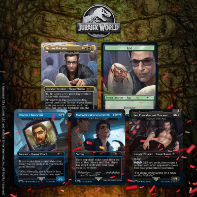 Magic the Gathering Secret Lair x Jurassic World: Dr. Ian Malcolm Non-Foil Edition (5 Cards)