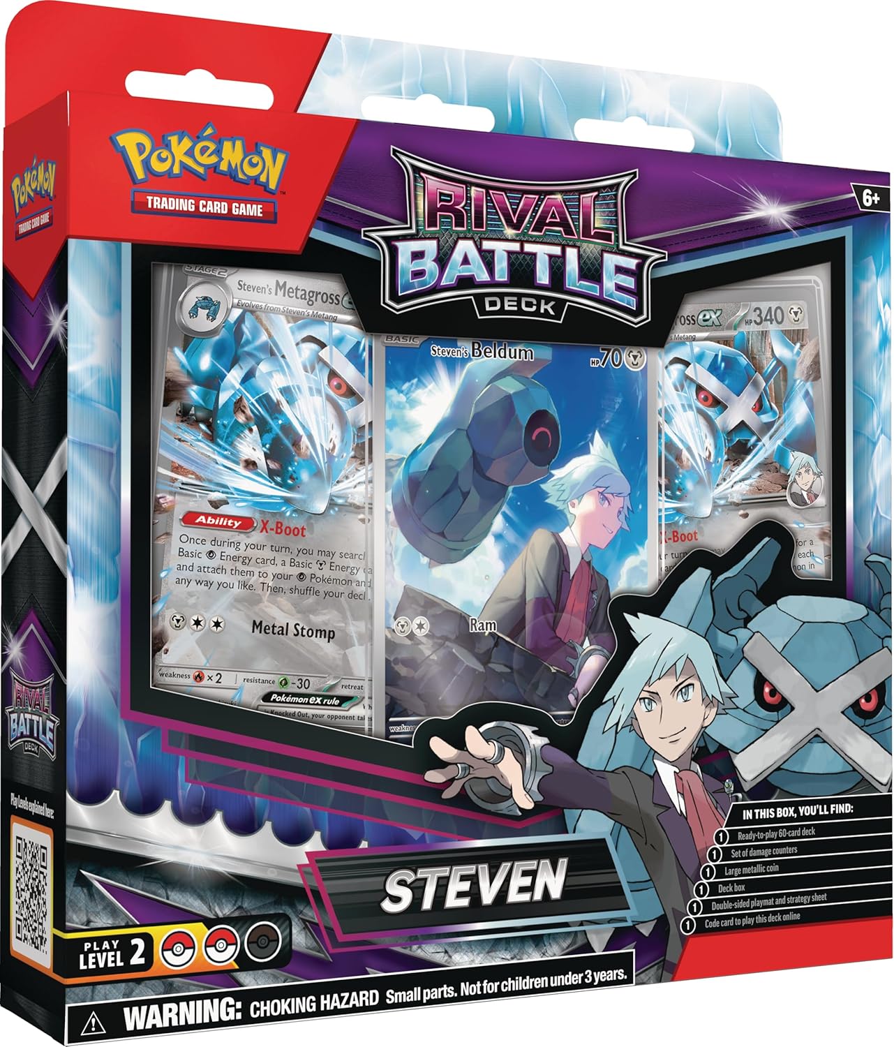 pokemon cards 60 pack Pokemon TCG: Rival Battle Deck — Steven (60 Cards) – Collectors Emporium NY