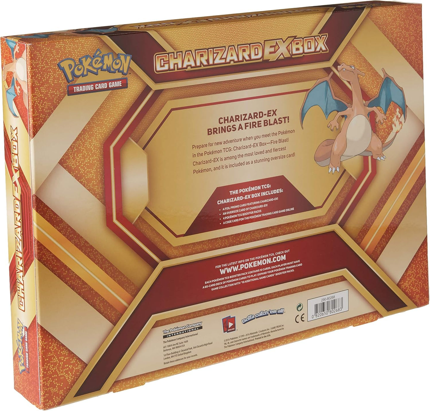 Pokemon Cards TCG: Charizard EX Box Fire Blast Card Game, Multicolor