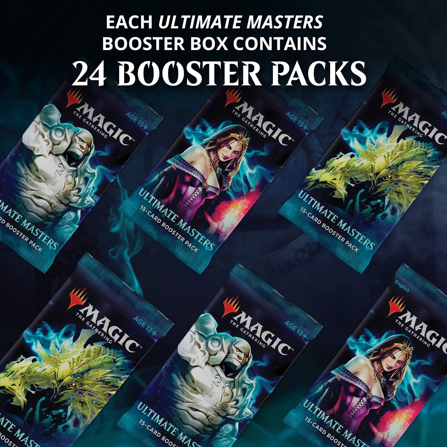 Magic The Gathering Ultimate Masters Booster Box | 24 Booster Packs (360 Cards) | 1 Special Box-Topper Card
