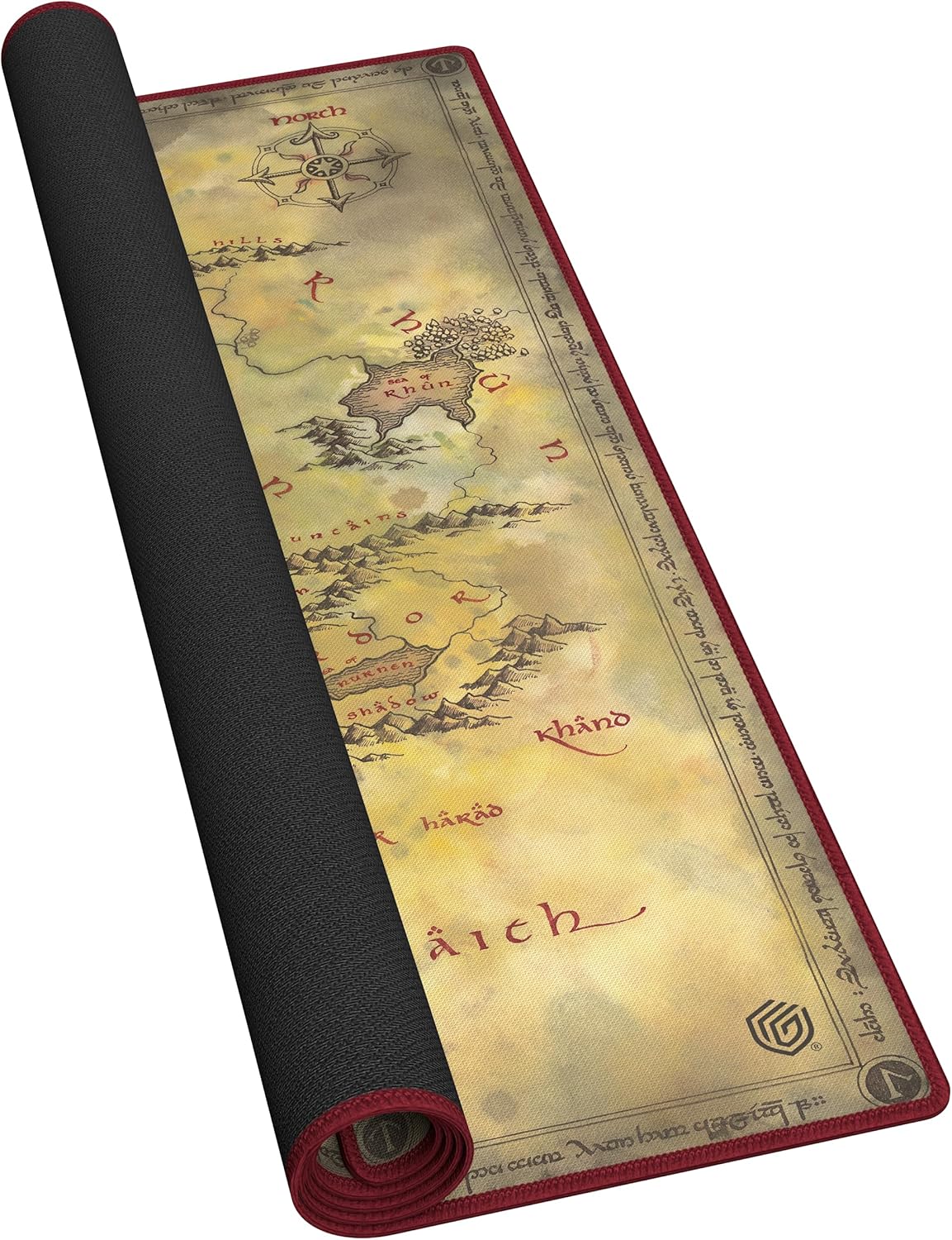 Ultimate Guard The Lord of the Rings Places of Middle-earth Play-Mat | Official LOTR TCG Gaming Mat | Stitched Edges | Anti-Slip Rubber Backing | 24 x 13.8 Inches