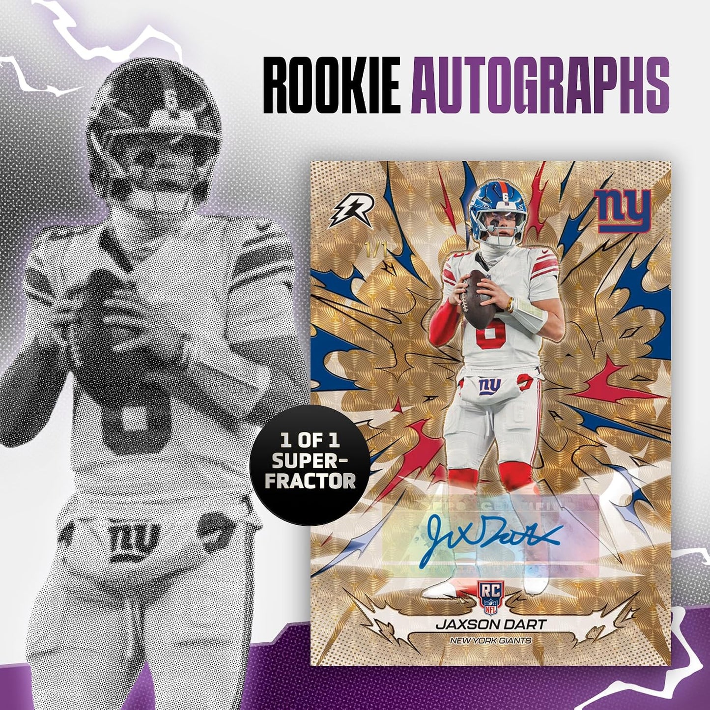 2025 Topps Resurgence Football Mega Box – 6 Packs, 8 Cards Per Pack, 48 Trading Cards