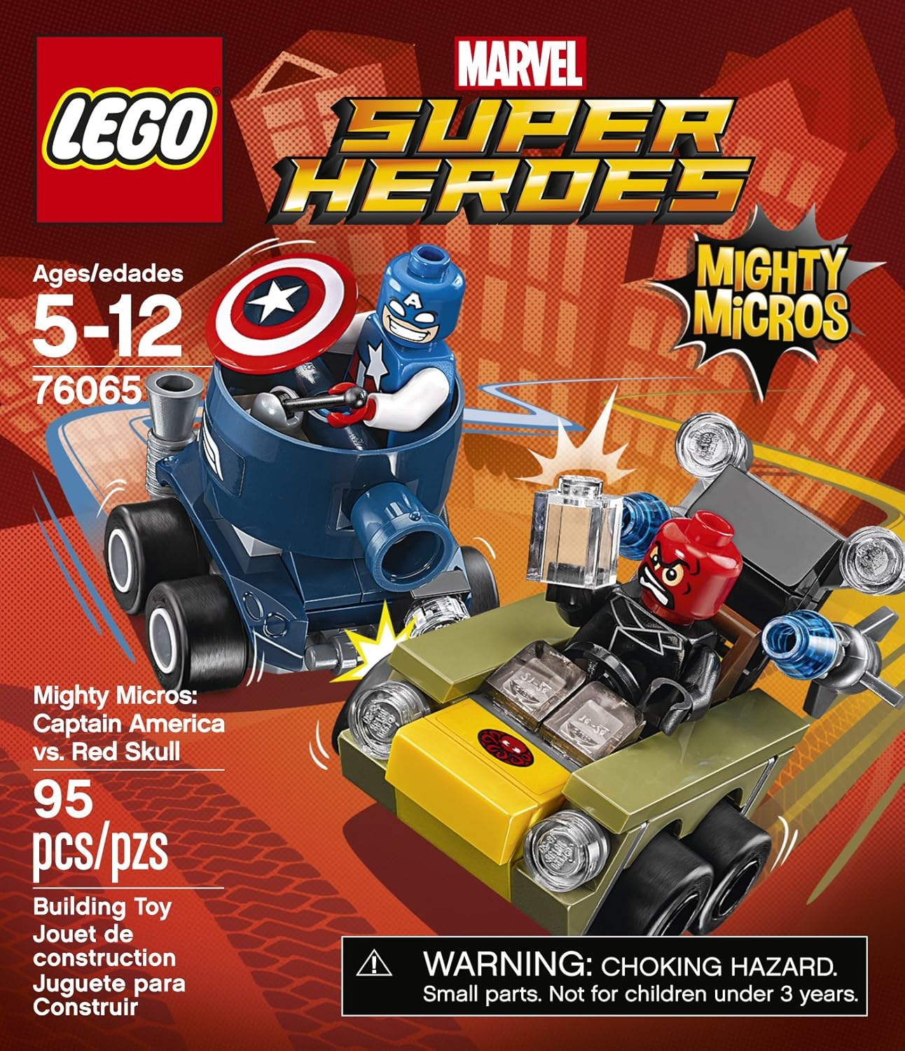 LEGO Super Heroes Mighty Micros: Captain America vs Red Skull 76065 Building Kit (95 Piece)