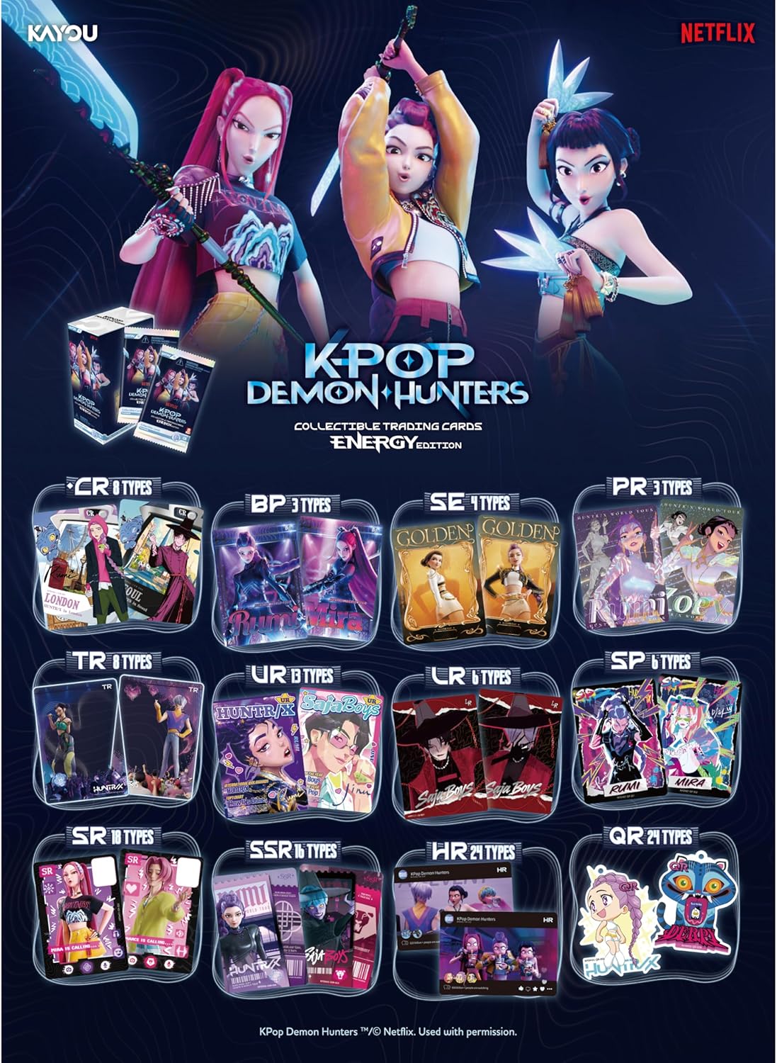 Kpop Demon Hunters-Collectible Trading Cards-Energy Edition