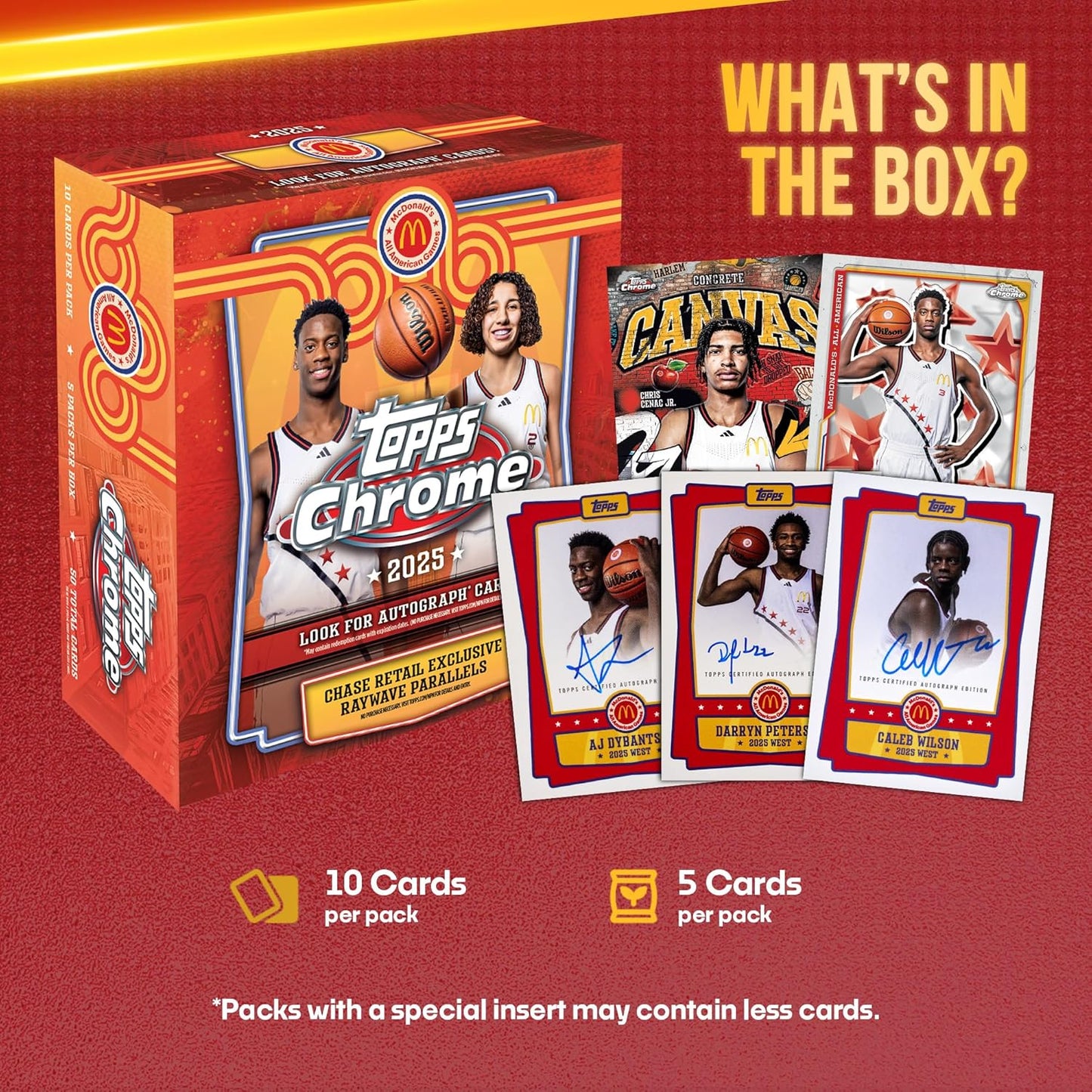 2025 Topps Chrome McDonald’s All-American Basketball Mega Box