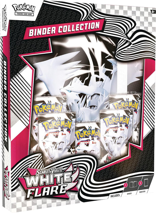 Pokemon TCG Scarlet & Violet 10.5 White Flare Binder Collection Box - 5 Packs