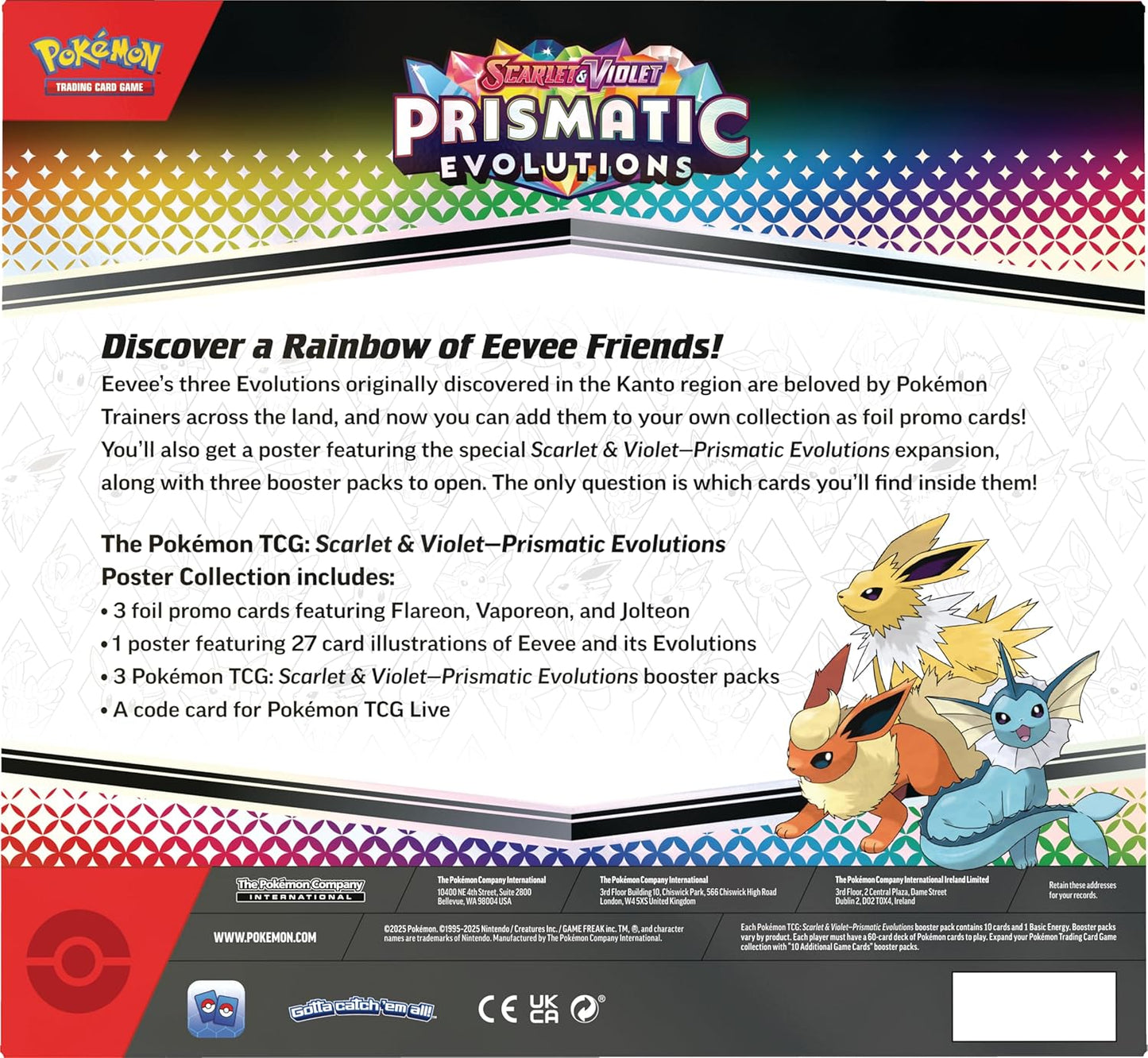 Pokémon TCG: Scarlet & Violet—Prismatic Evolutions Poster Collection - Presale Ships 1/17/2025