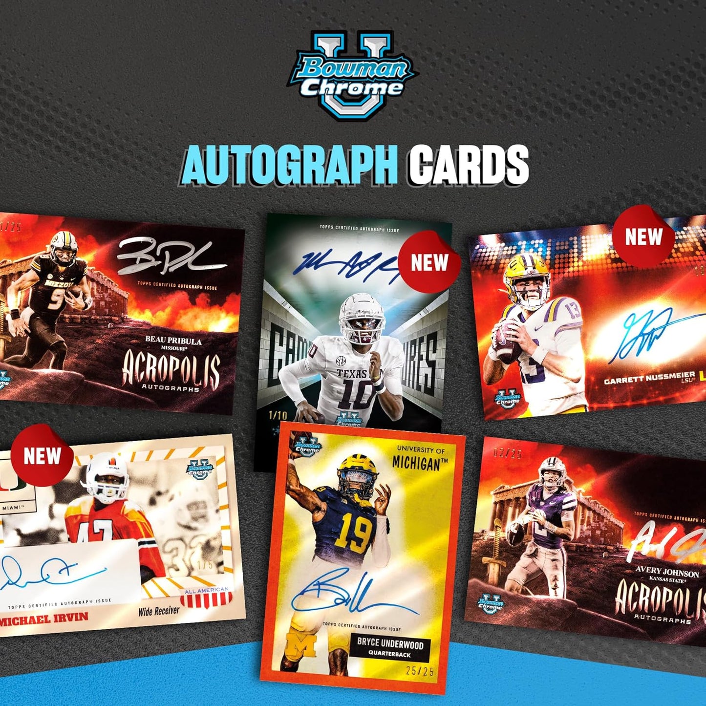 Topps 2025 Bowman University Chrome Football Value Blaster Box