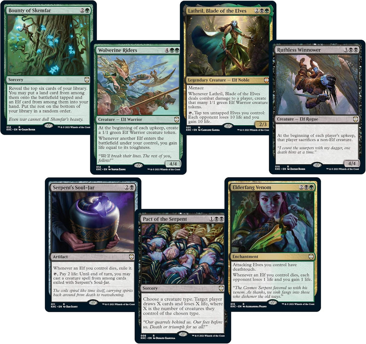 Elven Rage Card Magic: The Gathering Kaldheim Commander Deck – Elven Empire | 100 Card ...