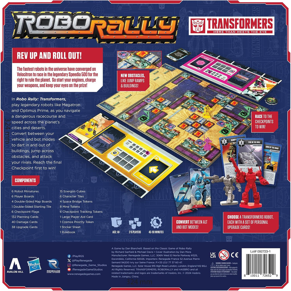 Renegade Game Studios Robo Rally Transformers Racing Board Game