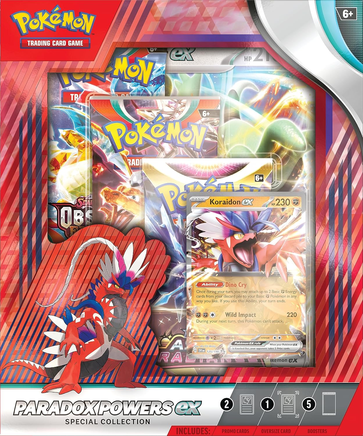 Pokemon TCG: Paradox Powers ex Special Collection - 5 Packs, Promos