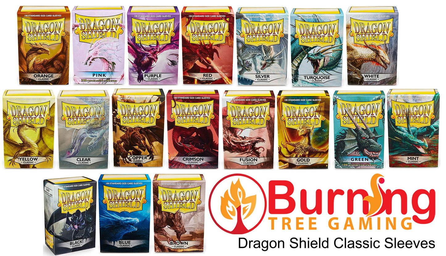 10 Packs Dragon Shield Classic Brown Standard Size 100 ct Card Sleeves Display Case