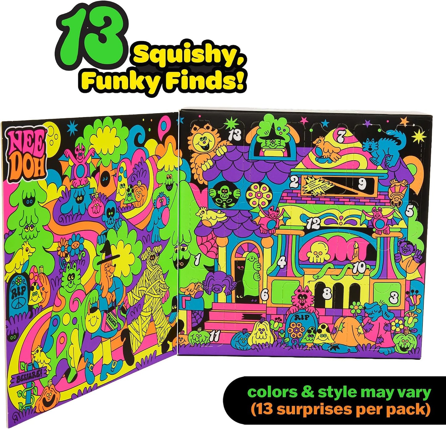 Schylling NeeDoh Funky Frights Squish-O-Ween Countdown (Pack of 1)