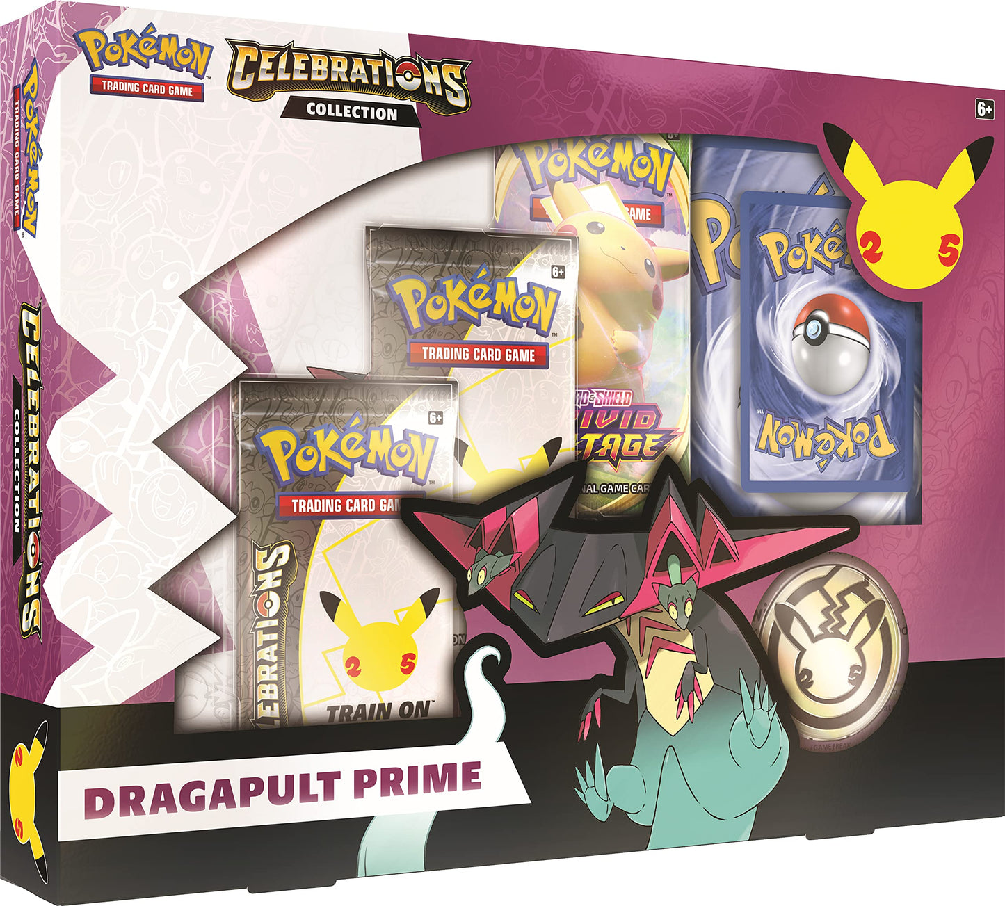 Pokemon | Celebrations Collection Dragapult Prime | Card Game | Ages 6+ | 2 Players | 10+ Minutes Playing Time